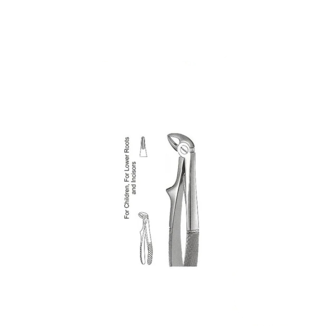 GH08-103 - Extracting Forceps (Pedodontic Pattern), Klein, No. 7, Lower Roots & Incisors