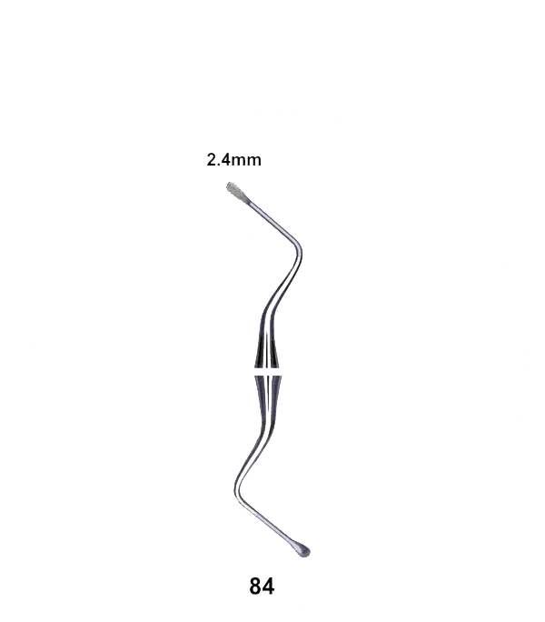 HG41-001 - Bone Curette, Lucas, No. 84, 2.4mm