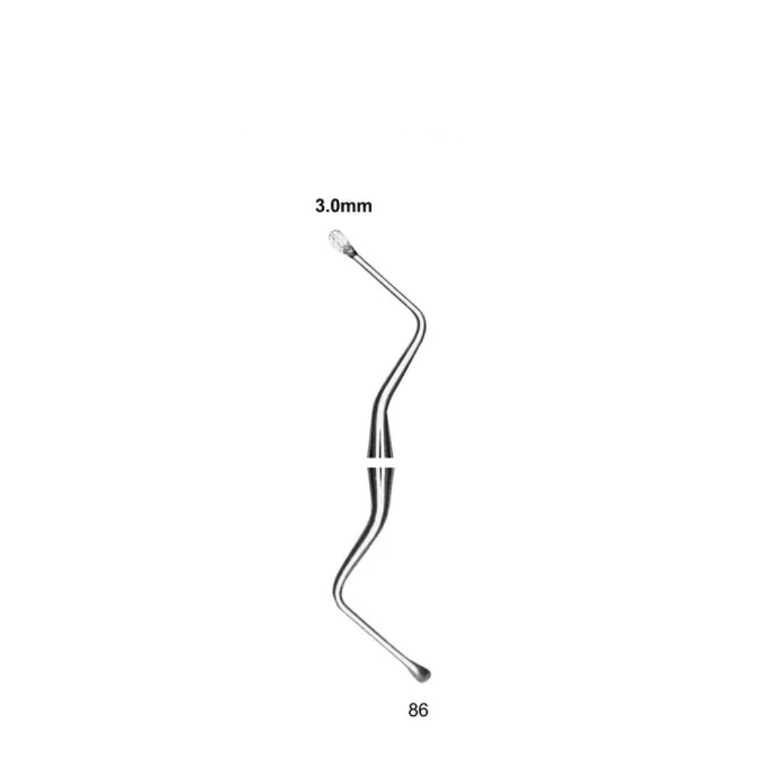 HG41-003 - Bone Curette, Lucas, No. 86, 3.0mm
