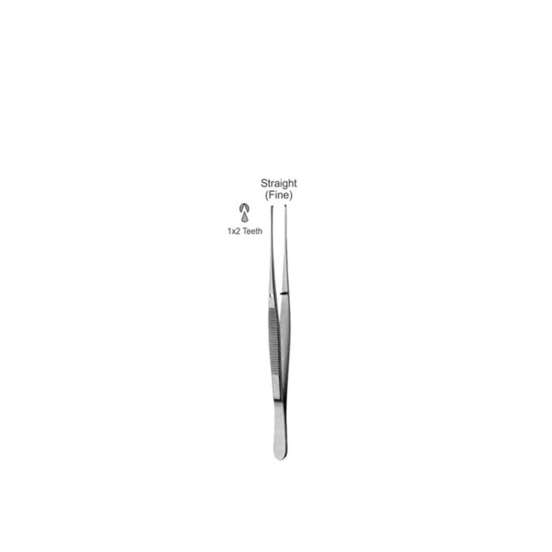 HG46-006 - Tissue Forceps, Semken-Taylor, Straight, 12.5 cm / 5", 1x2 Teeth