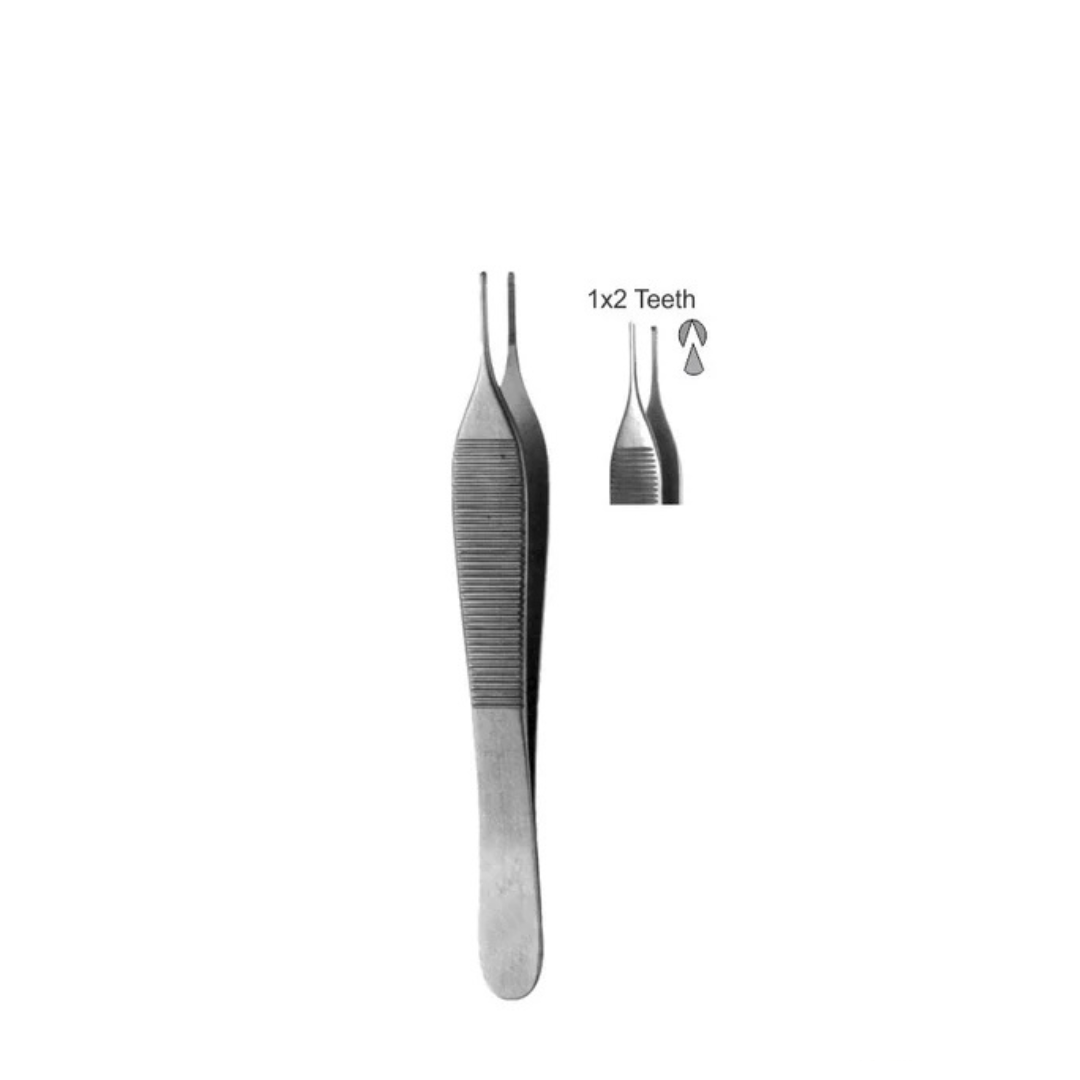 HG46-010A - Tissue Forceps, Adson, 15.0cm / 6" 1x2 Teeth