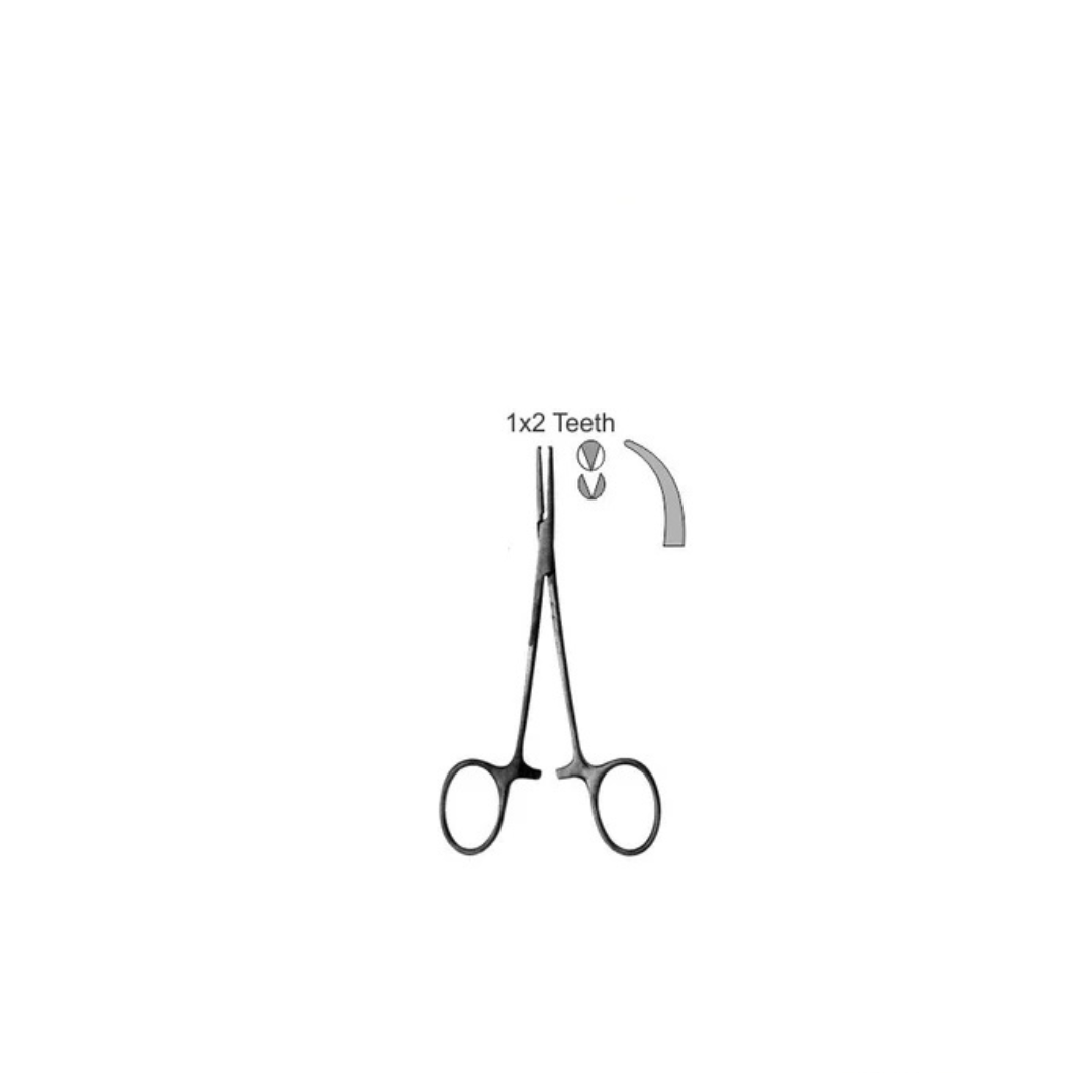 HG48-010 - Hemostatic Forceps, Halsted-Mosquito, 1x2 Teeth, 12.0cm / 4¾", Curved
