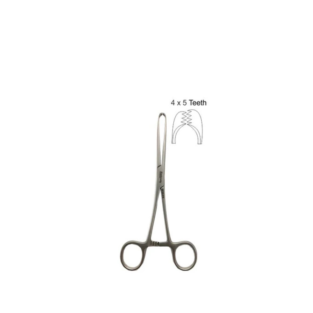 HG48-019 - Allis Hemostatic Forceps, 15.2 cm / 6", 4 x 5 Teeth