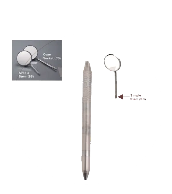 YM06-010H - Mirror Handle, Simple Stem, Hollow Ergonomic